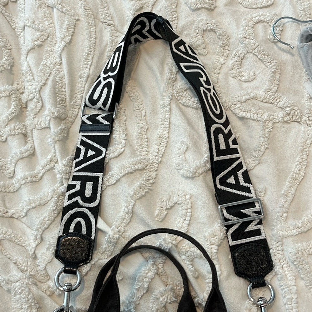 Marc Jacobs Black and White Adjustable Bag Strap
